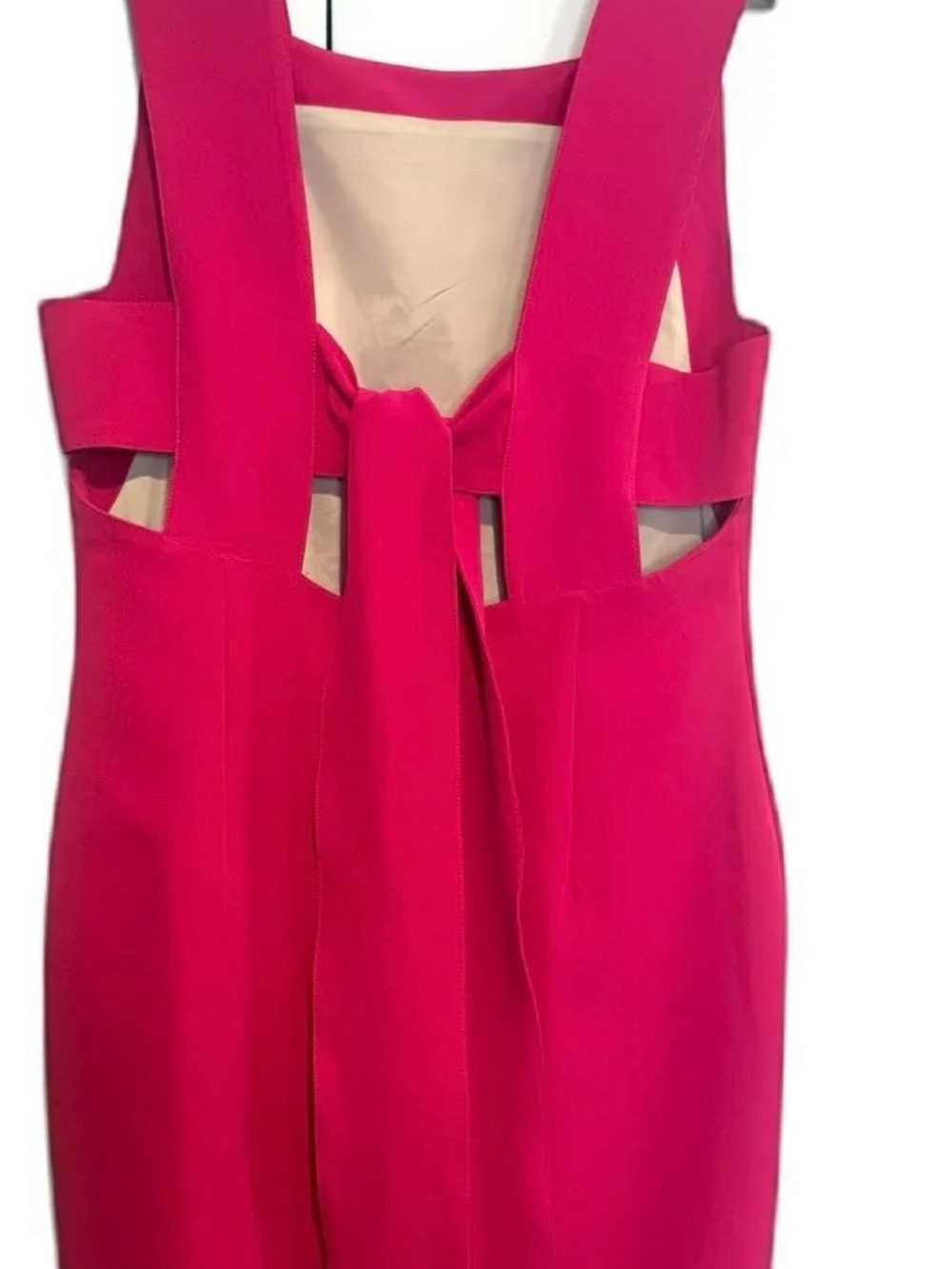 SANDRO FERRONE Backless Bow-Accent Dress in Bright Fuchsia size 44 Italian